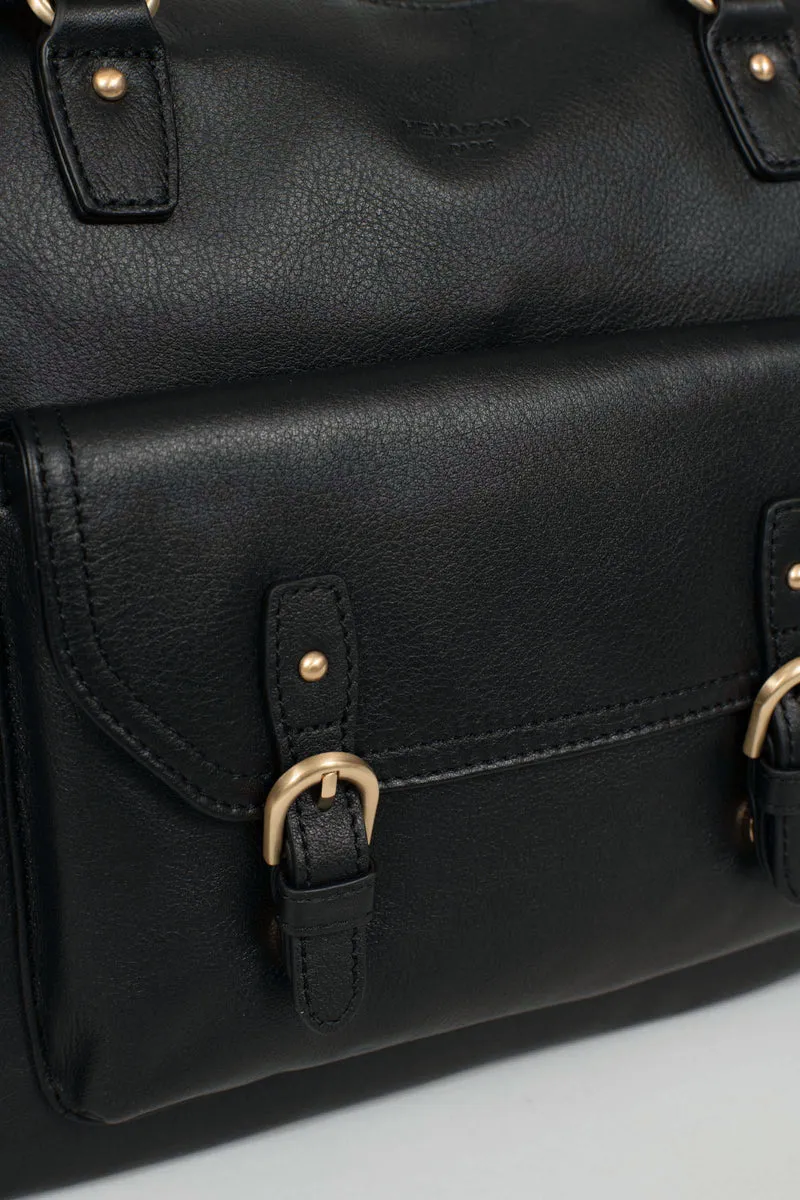 Sac porté épaule 2 anses - A4 - Cuir de vachette