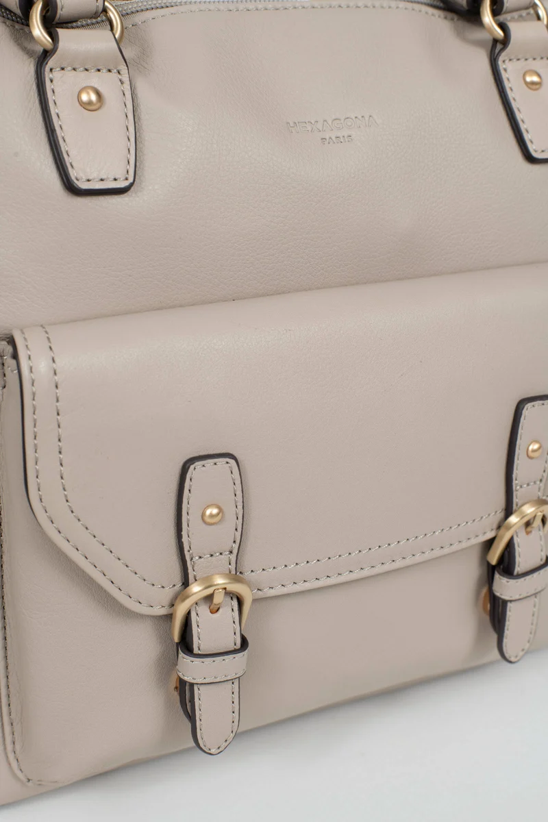 Sac porté épaule 2 anses - A4 - Cuir de vachette