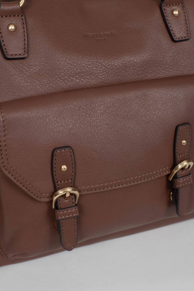 Sac porté épaule 2 anses - A4 - Cuir de vachette