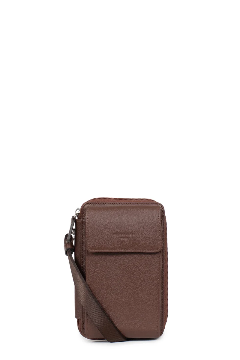 Pochette téléphone avec portefeuille - Stop RFID - Cuir