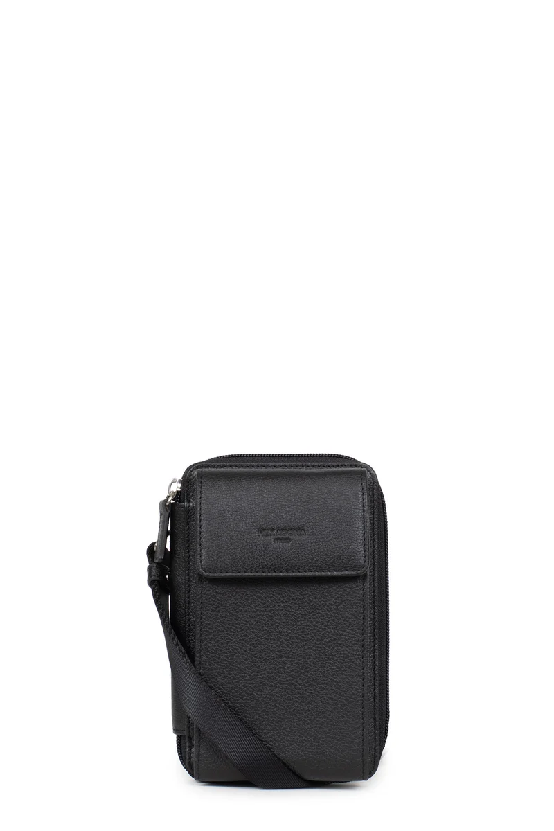 Pochette téléphone avec portefeuille - Stop RFID - Cuir