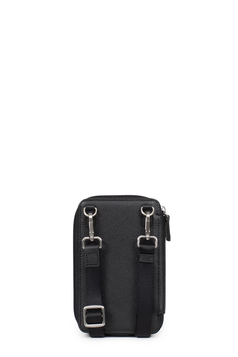 Pochette téléphone avec portefeuille - Stop RFID - Cuir
