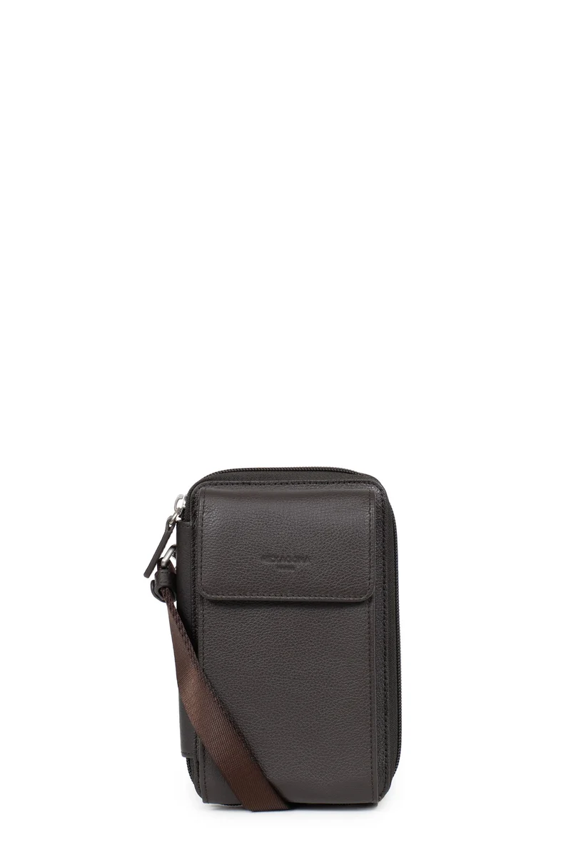 Pochette téléphone avec portefeuille - Stop RFID - Cuir
