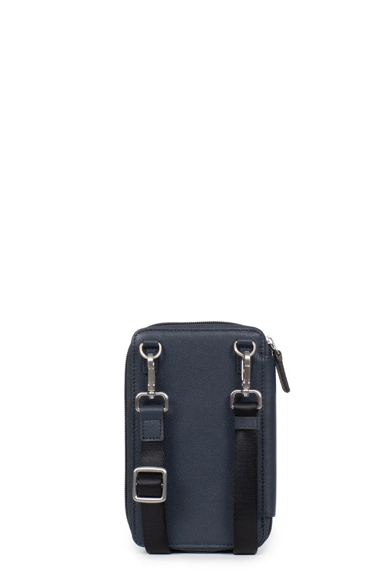 Pochette téléphone avec portefeuille - Stop RFID - Cuir