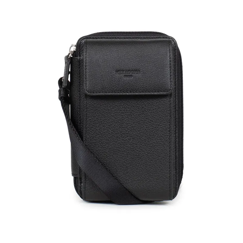 Pochette téléphone avec portefeuille - Stop RFID - Cuir