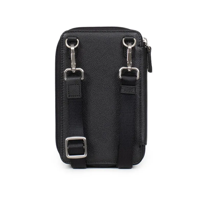 Pochette téléphone avec portefeuille - Stop RFID - Cuir