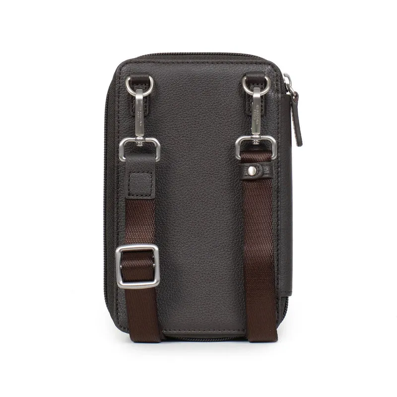 Pochette téléphone avec portefeuille - Stop RFID - Cuir