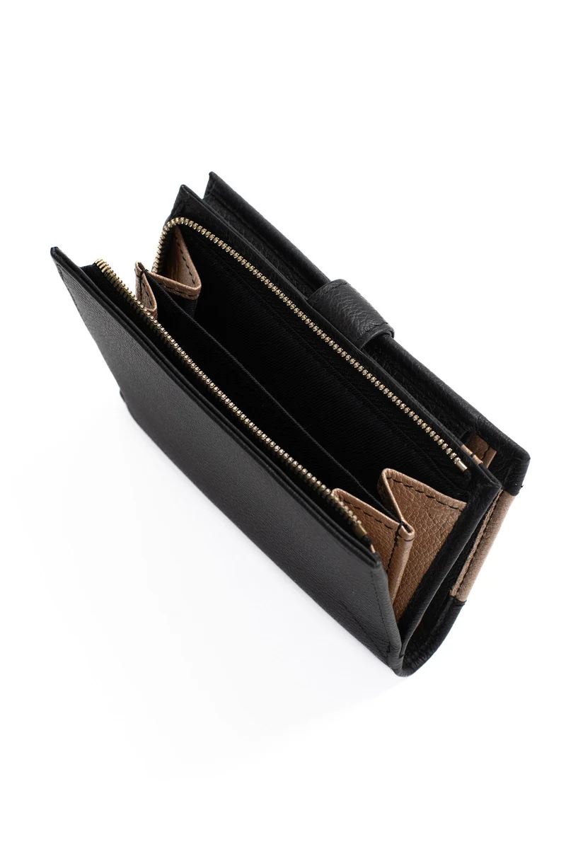 Portefeuille - 2 volets - Stop RFID - Cuir