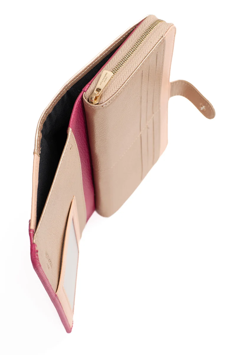 Compagnon de voyage - 1 volet - Stop RFID - Cuir