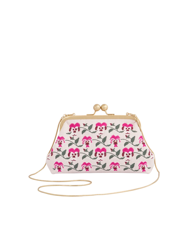 Pansy Victoriana Pink Clutch