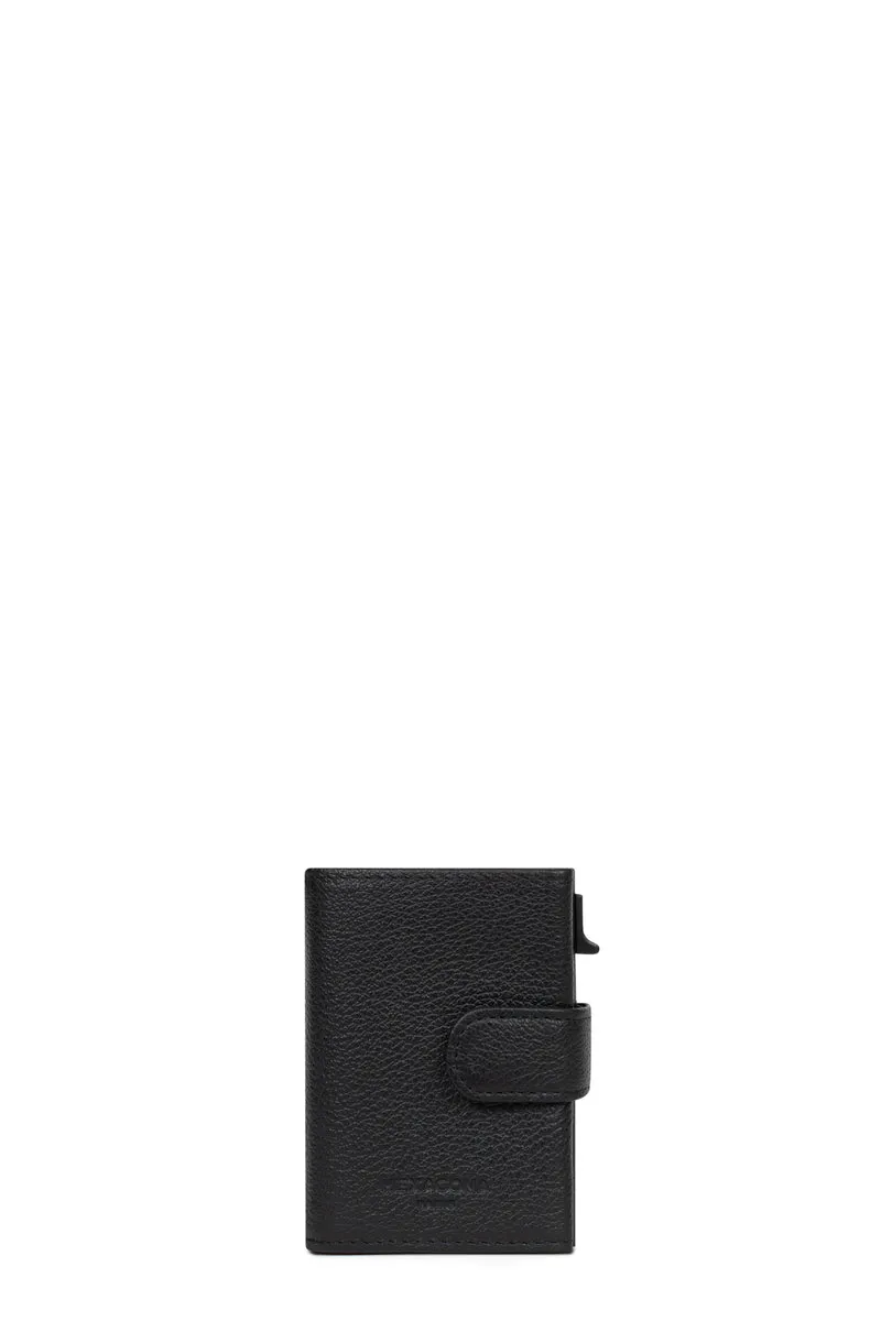 Boîtier porte-cartes - 2 volets - Stop RFID - Cuir