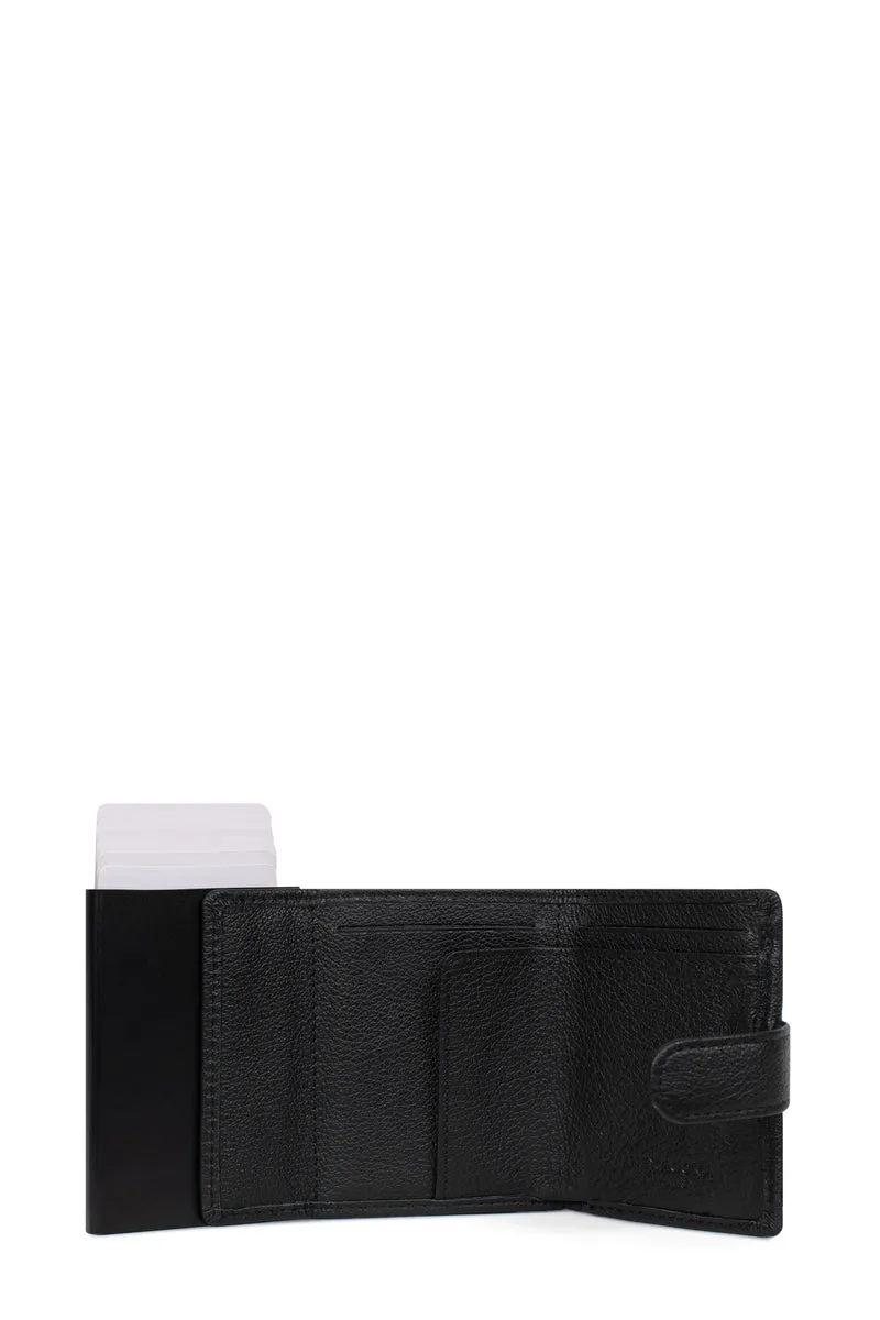 Boîtier porte-cartes - 2 volets - Stop RFID - Cuir