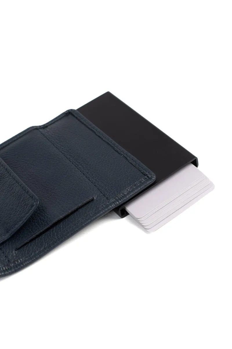 Boîtier porte-cartes - 2 volets - Stop RFID - Cuir