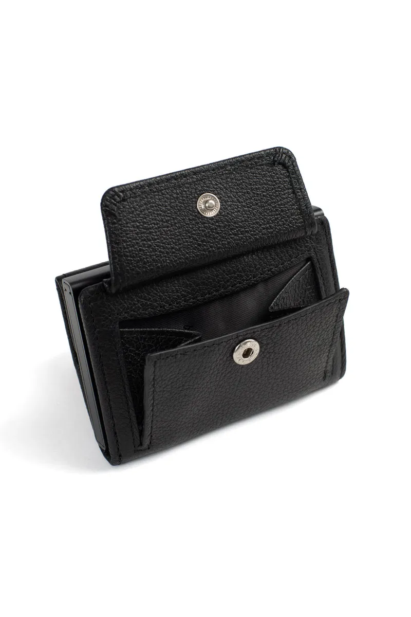 Boîtier porte-cartes - 2 volets - Stop RFID - Cuir