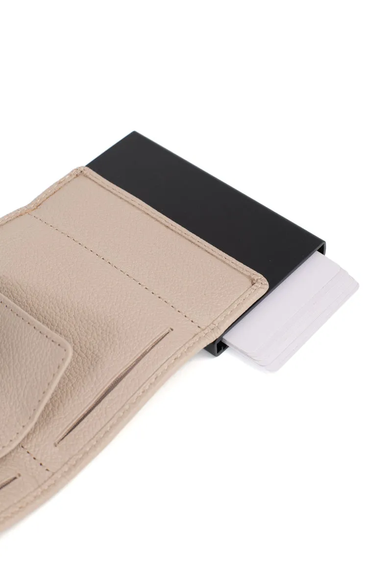 Boîtier porte-cartes - 2 volets - Stop RFID - Cuir