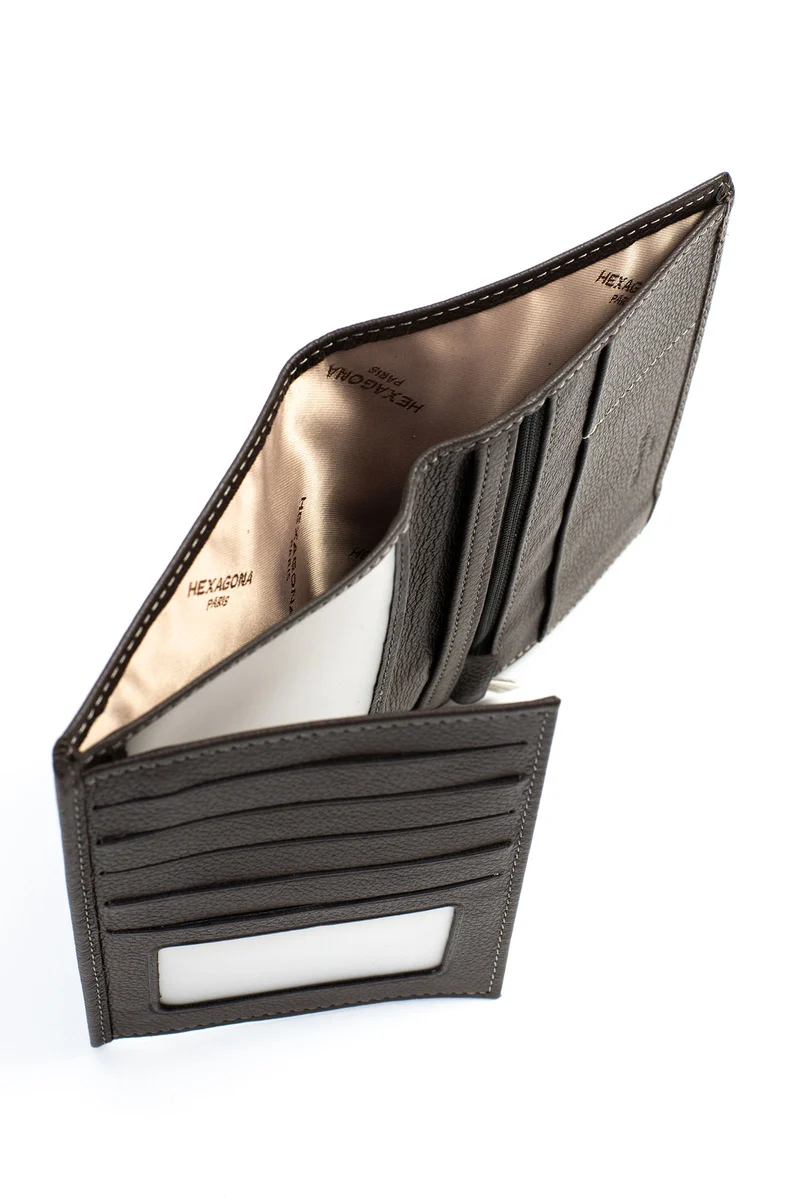 Portefeuille européen - 2 volets - Cuir