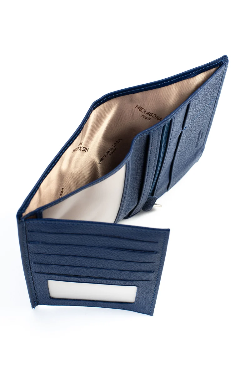 Portefeuille européen - 2 volets - Cuir
