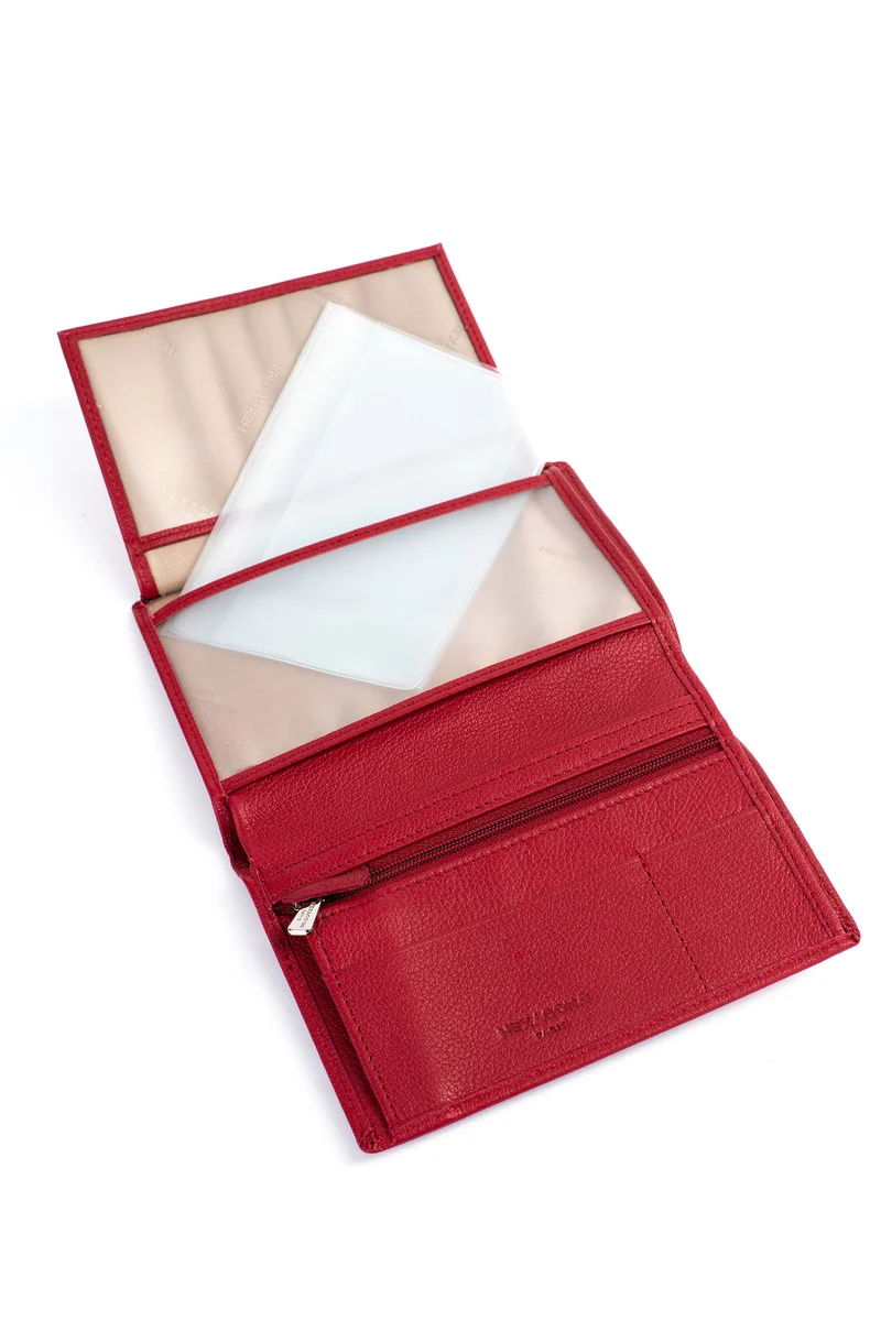 Portefeuille européen - 2 volets - Cuir