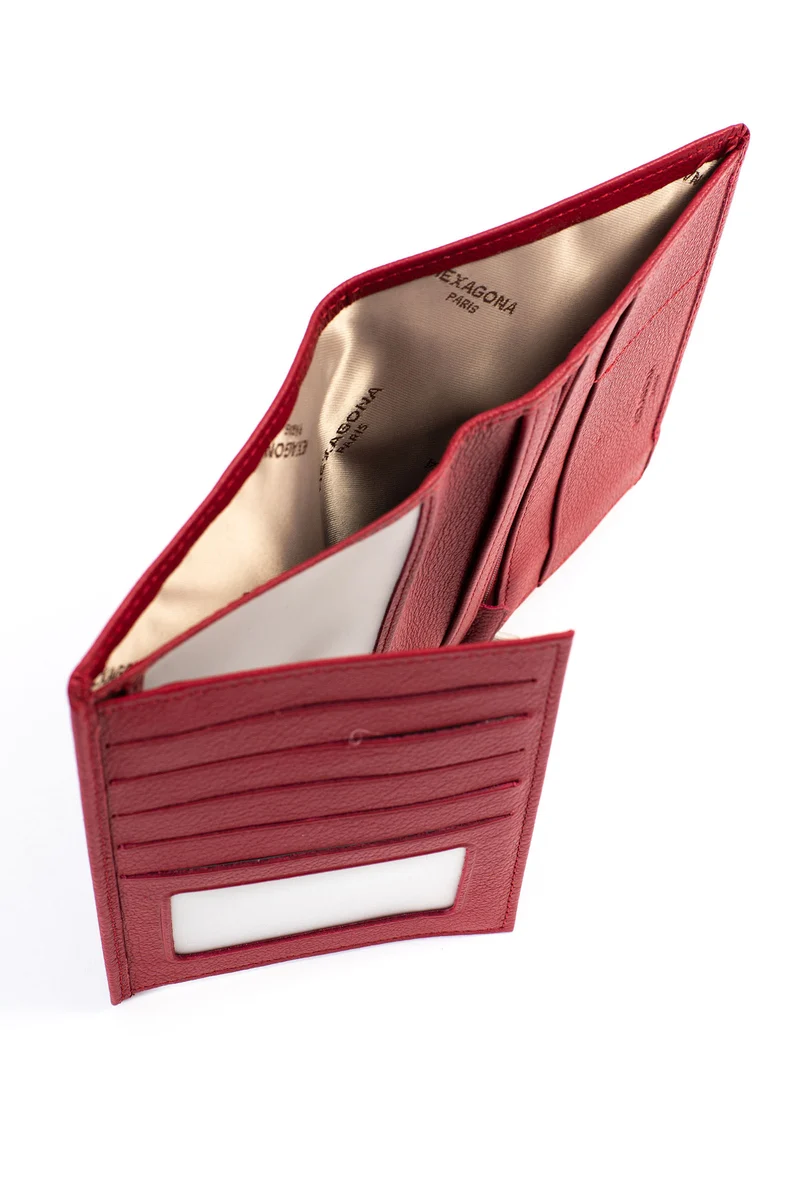 Portefeuille européen - 2 volets - Cuir