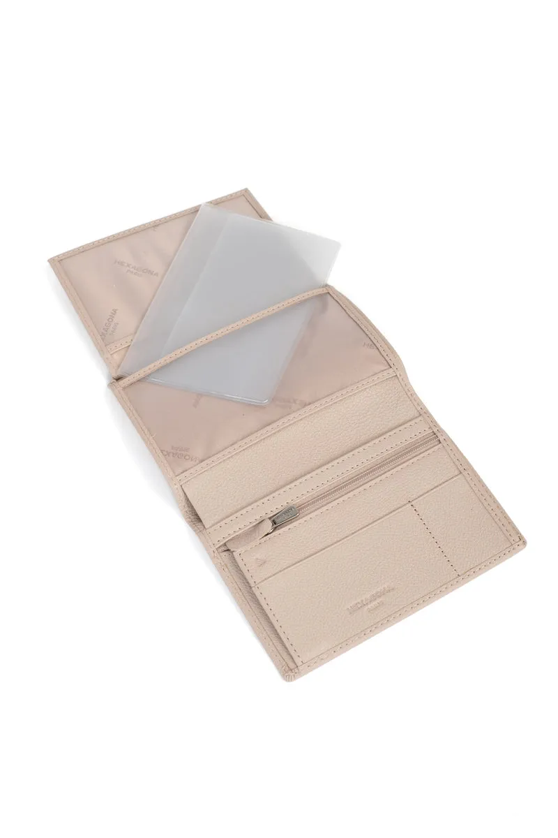 Portefeuille européen - 2 volets - Cuir
