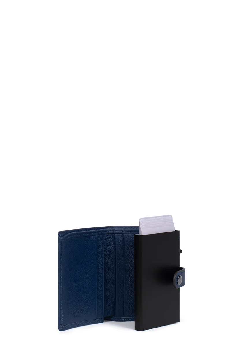 Boîtier porte-cartes - 2 volets - Stop RFID - Cuir
