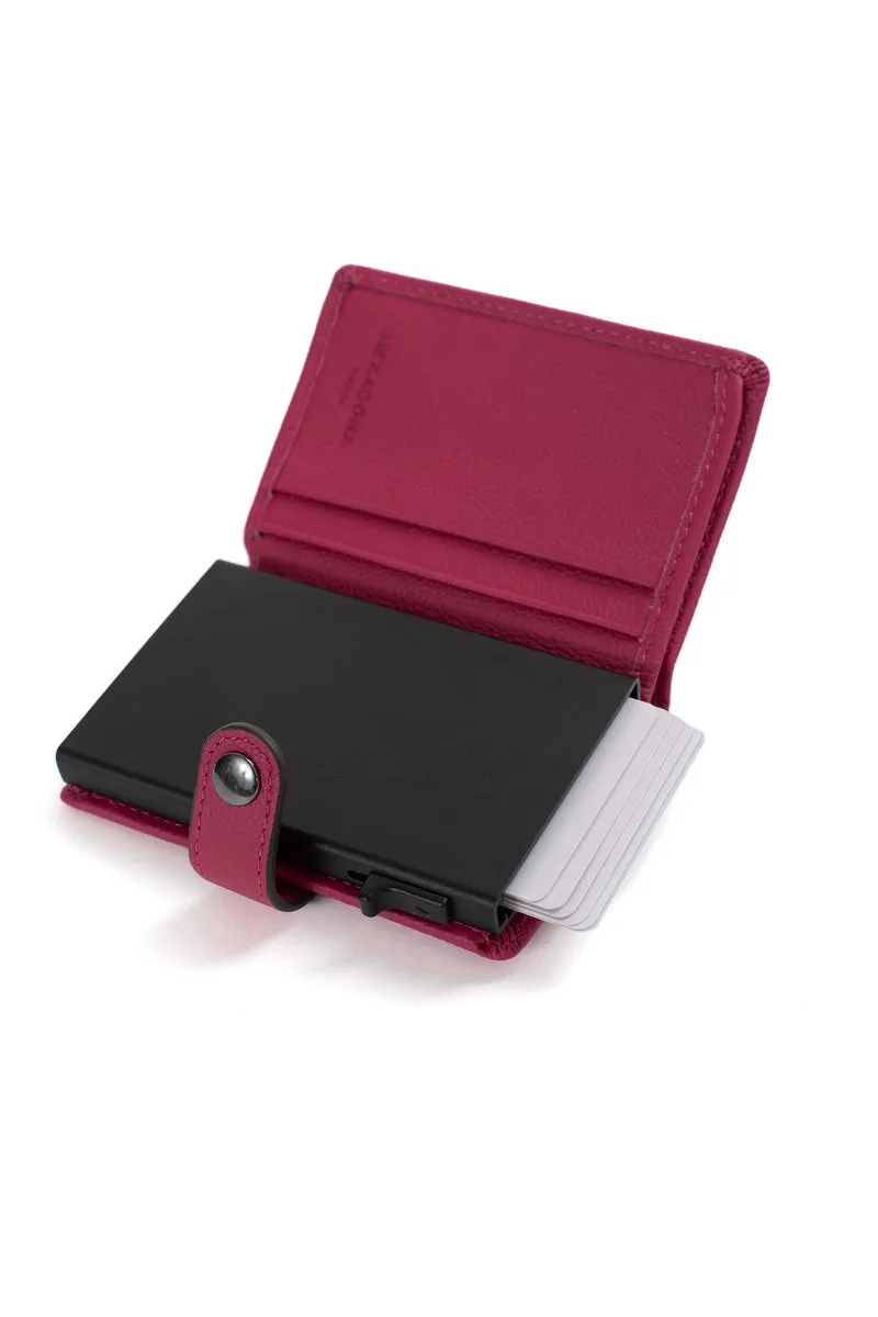 Boîtier porte-cartes - 2 volets - Stop RFID - Cuir