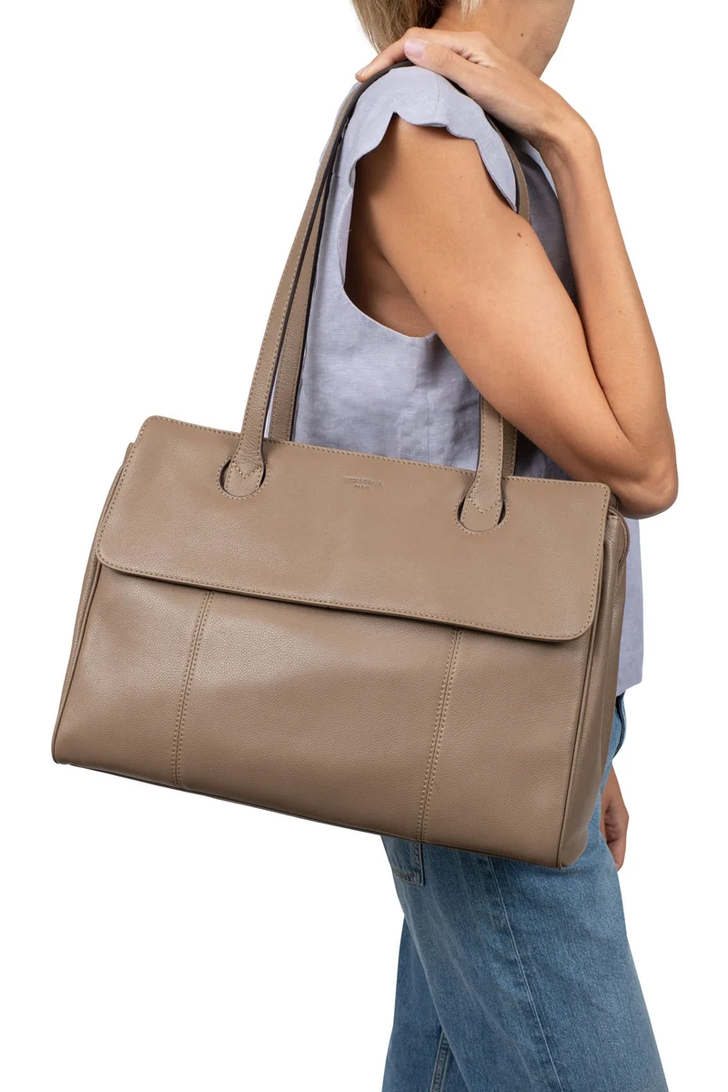 Sac porté épaule 2 anses - 13" & A4 - Cuir