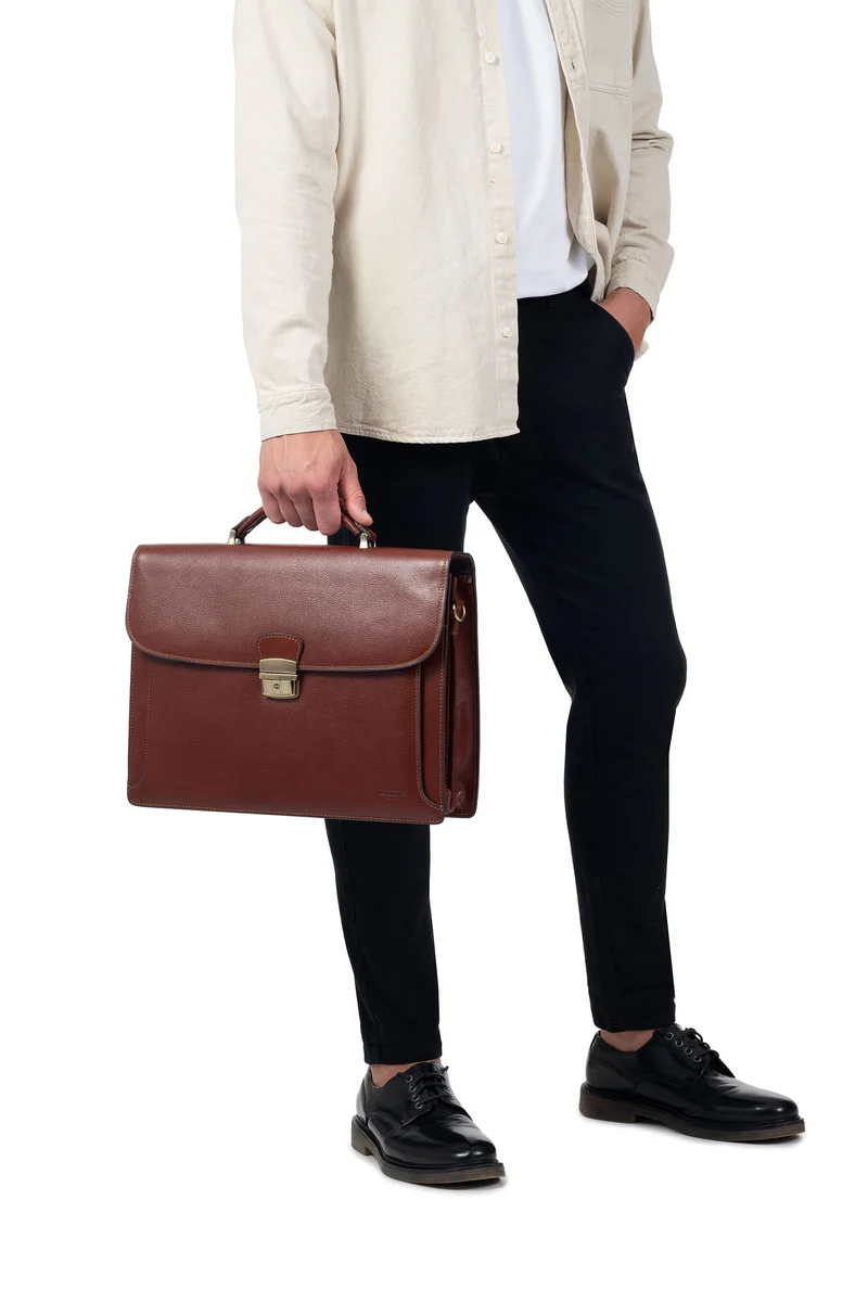 Cartable - A4 - Cuir