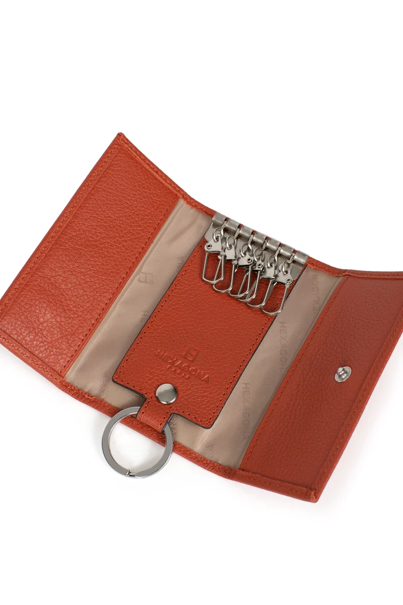 Étui porte-clés - 2 volets - Cuir