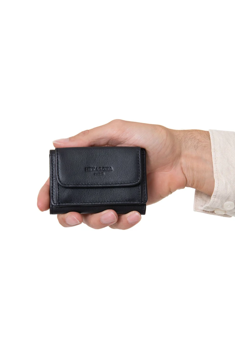 Porte-cartes - 2 volets - Stop RFID - Cuir