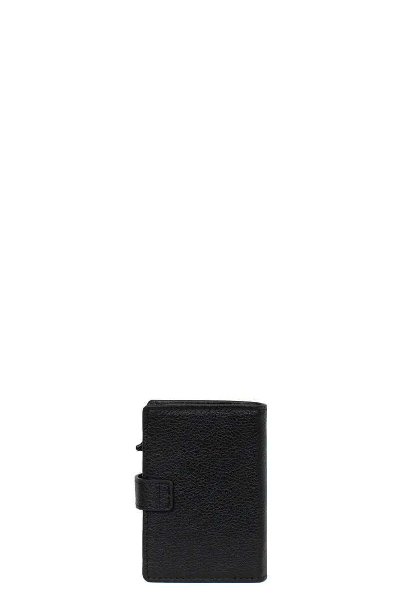 Boîtier porte-cartes - 1 volet - Stop RFID - Cuir