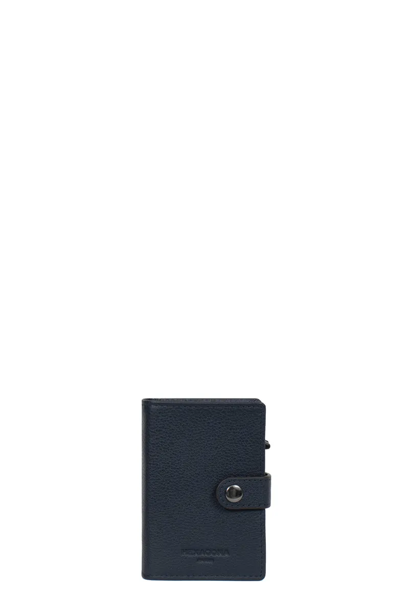 Boîtier porte-cartes - 1 volet - Stop RFID - Cuir