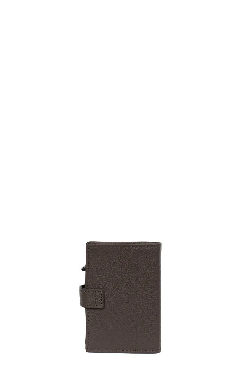Boîtier porte-cartes - 1 volet - Stop RFID - Cuir