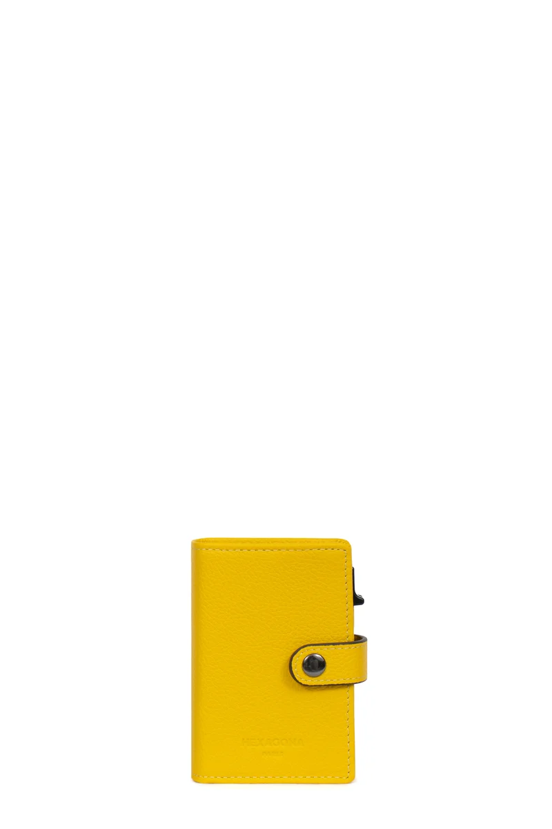 Boîtier porte-cartes - 1 volet - Stop RFID - Cuir