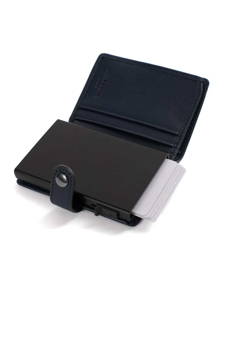 Boîtier porte-cartes - 2 volets - Stop RFID - Cuir