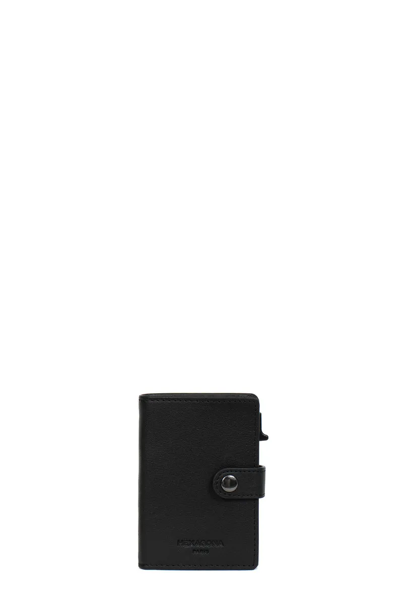 Boîtier porte-cartes - 2 volets - Stop RFID - Cuir