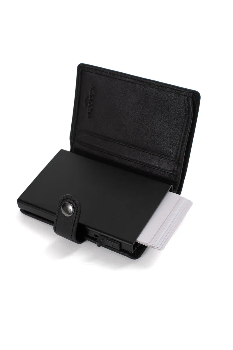 Boîtier porte-cartes - 2 volets - Stop RFID - Cuir