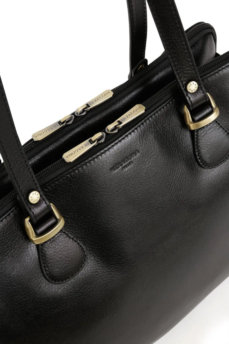 Sac porté épaule 2 anses - Tablette & A4 - Cuir