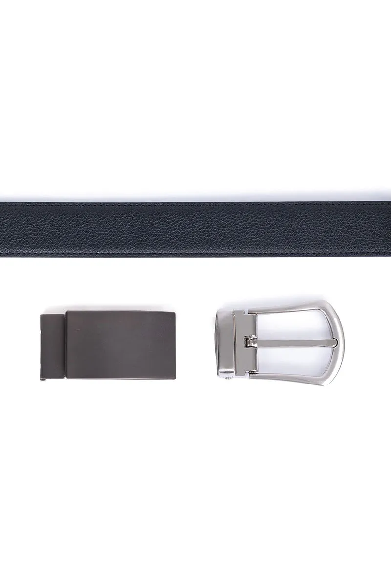 Coffret ceinture deux boucles en cuir