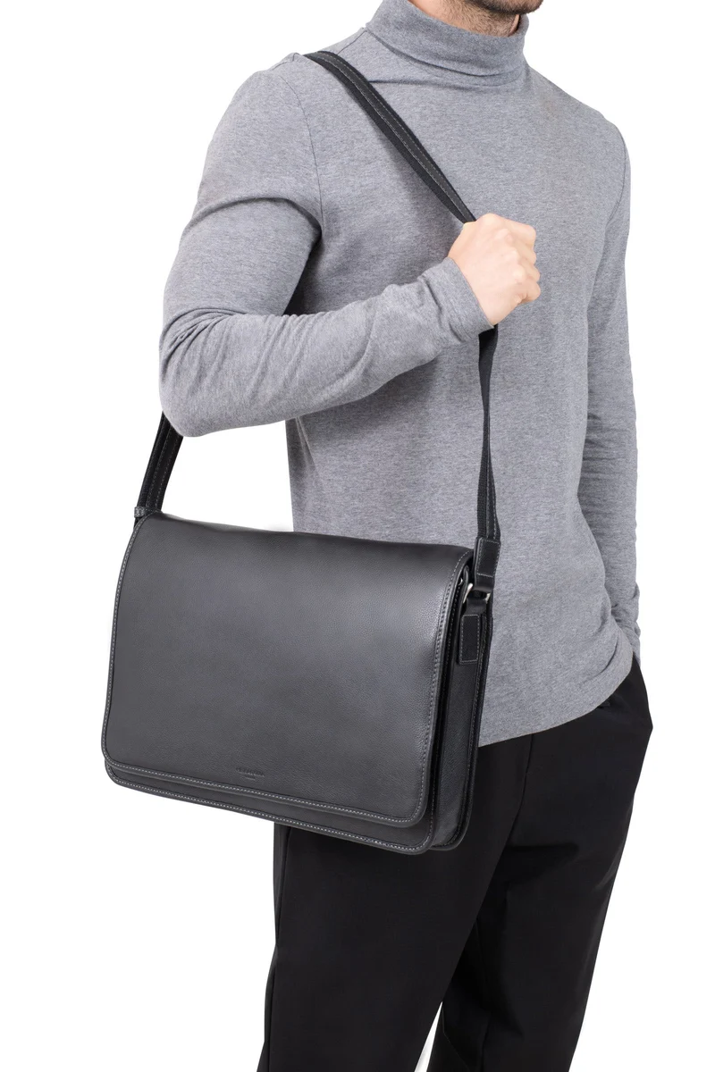 Gibecière - 13" & A4 - Cuir