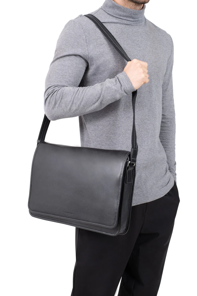 Gibecière - 13" & A4 - Cuir