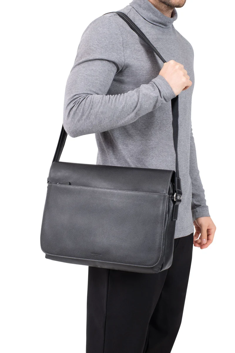 Gibecière - 13" & A4 - Cuir