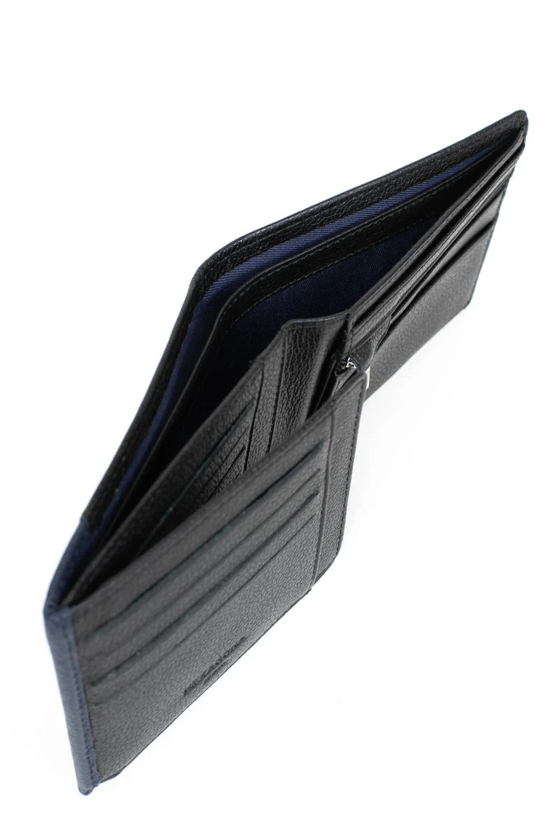 Portefeuille italien - 2 volets - Stop RFID - Cuir