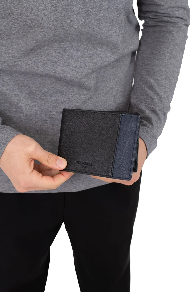 Portefeuille italien - 2 volets - Stop RFID - Cuir