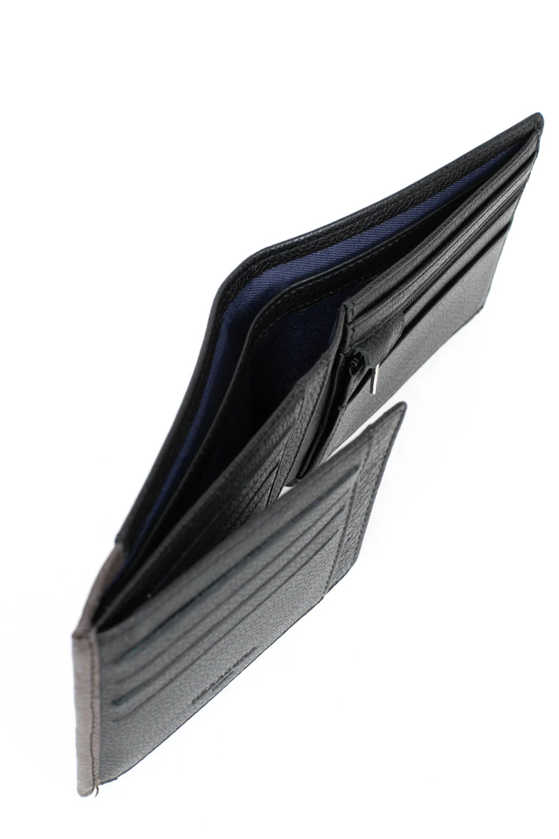 Portefeuille italien - 2 volets - Stop RFID - Cuir