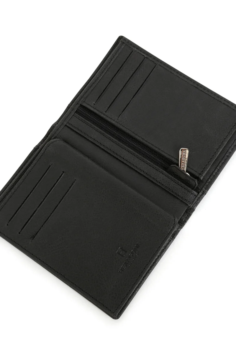 Portefeuille européen - 2 volets - Cuir