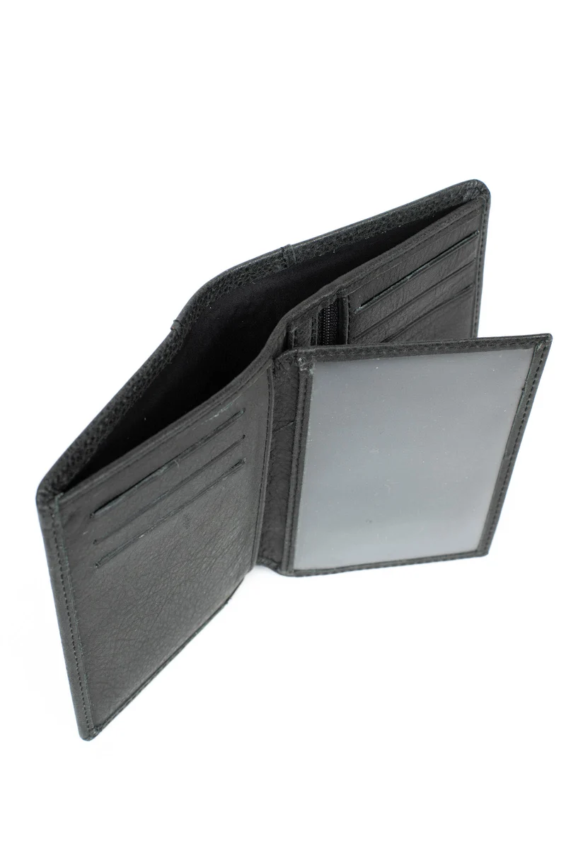 Portefeuille européen - 2 volets - Cuir