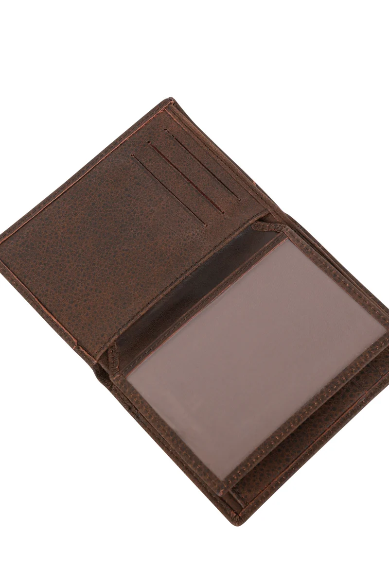 Portefeuille européen - 2 volets - Cuir