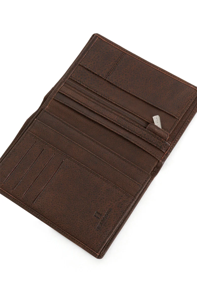 Portefeuille européen - 2 volets - Cuir