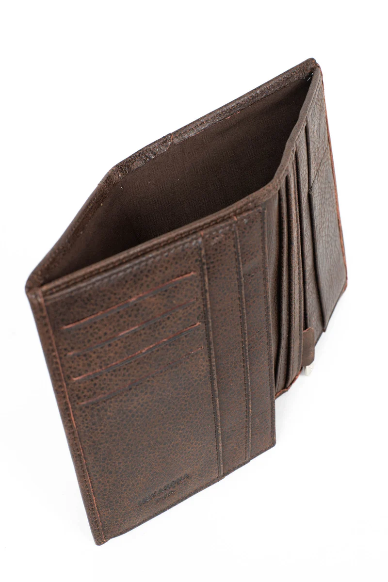 Portefeuille européen - 2 volets - Cuir
